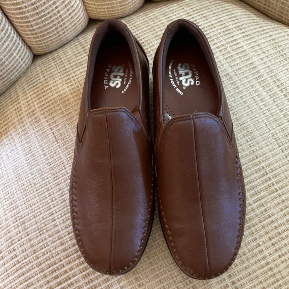 SAS TRIPAD Slip On Wedge Shoes Loafer Sz 7 W